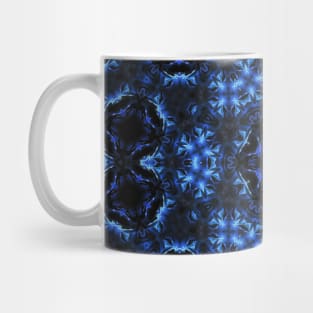 Mysterious blue pattern, hexagon - Dark star Mug